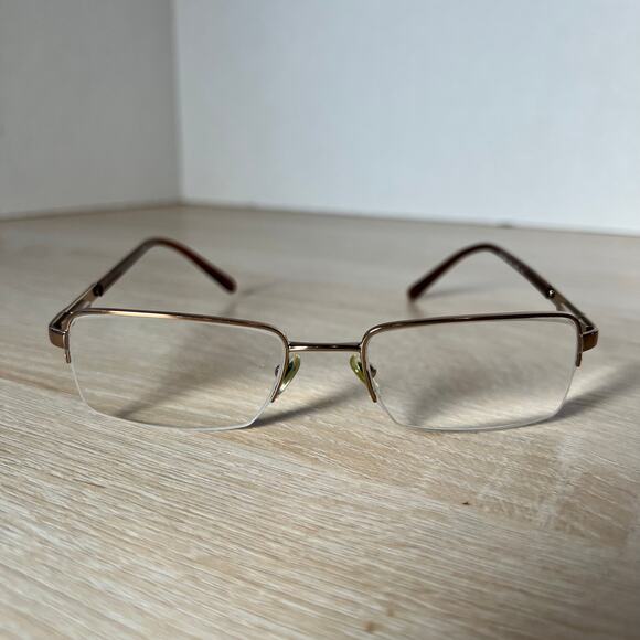 NWOT Versace Mod.1066 1053 Eyeglasses Brown Silver Half Rim Frames 50-18-135 - Picture 2 of 9